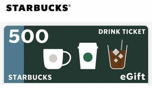  Starbucks drink ticket 