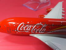AIRPLANE MODEL　エアバス A380　Coca-Cola コカ・コーラ　飛行機 航空機　ダイキャスト 模型　全長約14cm　中古_画像9