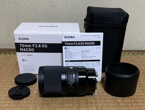 【新品級・元箱付】SIGMA 70mm F2.8 DG MACRO | Art Eマウント ソニー用 ほぼ新品並 マクロレンズ シグマ