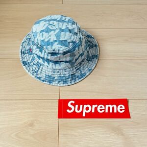 Supreme シュプリーム ファット ティップ ジャカード デニム クラッシャー バケットハット　