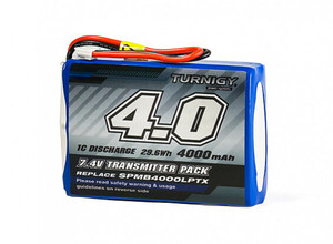 Turnigy 7.4V 4000mAh 1C Spektrum DX9 / DX8 / DX7S( compatibility equipped )lipo lithium polymer battery * hobby shop blue empty 