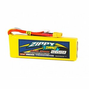 Compact 11.1V 2650mAh 40C60C ZIPPY リポ リチウムポリマー バッテリー