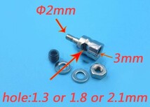 2.1mm プッシュ ロッド アジャスター (5セット) コネクター 金属製 リンケージ ストッパー サーボ_画像4