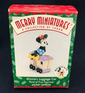 Hallmark (ホールマーク) ミニーマウス MERRY MINIATURES Minnie's Luggage Car Third of Five Figurines チャーム (管：059102) 60