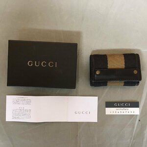 【中古品C】GUCCI(グッチ) 6連キーケース MADE IN ITALY ※全体的にダメージあり ※現状価格 (管理番号：063104)