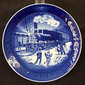 【未使用品】ROYAL COPENHAGEN(ロイヤル コペンハーゲン) イヤープレート 1993 クリスマスのお客様 ※箱なし (管理番号：063102)