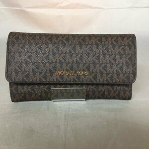 【中古品B】 MICHAEL KORS (マイケルコース) 三つ折り長財布 （小銭入れ付き) (管理番号：063104)