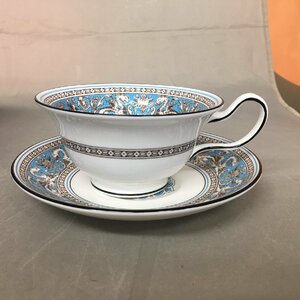 【未使用品】WEDGWOOD (ウエッジウッド) カップ＆ソーサー　フロレンティーン　ターコイズ　2セット(管理番号：063102)