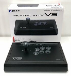 【中古品】 HORI（ホリ） ファイティングスティック V3　PS3用ジョイスティック HP3-59　※動作確認済み　 (管理番号：060111）