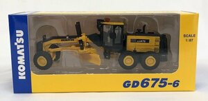 【未使用品】 KOMATSU（コマツ） コマツオリジナルミニチュア【非売品】 MOTOR GRADER GD675-6 SCALE 1:87 (管理番号：060111）