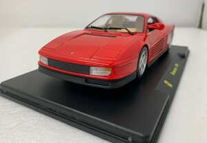 【中古品】burago ブラーゴ　1：24　ミニカー　Ferrari Testarossa-1984　ダイキャスト　(管理番号：060111）