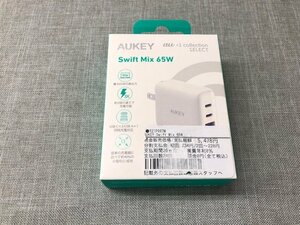 【新品】AUKEY　SwiftMix65W　R21P007W　最大65Wの高出力　約3倍の速さで充電可能　USB-C×2/USB-A×1ポート　(管理番号：049109）