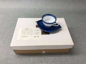 【中古品】翆泉　SUISEN　デミタスコーヒーセット5客　コバルト水玉　彩-7131（管理番号：049102）