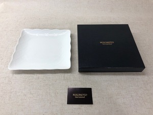 【未使用品】MIKIMOTO international　スクエアプレート（管理番号：049102）80