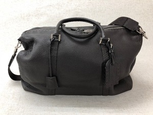 [ б/у товар ]FENDI Selleria кожа сумка "Boston bag" 49-30-16713 ключ * сумка для хранения есть плечо с ремешком Brown ( контрольный номер :049104)140