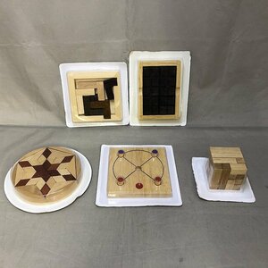 [ unused goods ] wooden puzzle 5 kind set [4]( control number :046111)