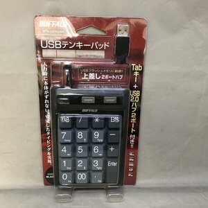 【未使用品】BUFFALO(バッファロー) BTK-U2H02/BK USB2.0ハブ付USBテンキーパッド カラー ブラック（管理番号：046108）