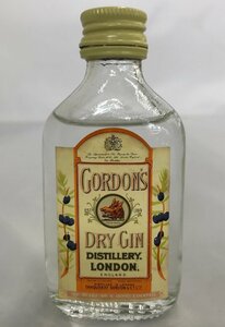 [ not yet . plug ]GORDON*Sdo Rizin 50ml old label Mini bottle DRY GIN Gordon old bottle ( control number :059123) 60