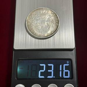 ドイツ プロイセン王国 硬貨 古銭 1707年 フリードリヒ1世 月桂樹 国章 クラウン コイン 銀貨 外国古銭 海外硬貨 の画像6