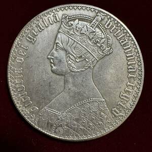 イギリス 硬貨 古銭 ヴィクトリア女王 クラウン イングランド スコットランド アイルランド 1フロリン(1/10ポンド) 国章 紋章 コイン 銀貨 