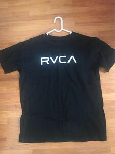 RVCA ルーカ ロゴ Tシャツ ブラック M 腕刺繍
