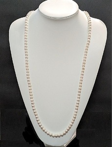 特売　高値のアコヤ真珠　敢えて破格値で特売　 照り巻きの綺麗なあこやパールロングネックレス７ｍｍ前後　８２cm　