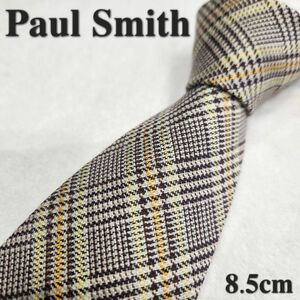 【Paul Smith】ポール・スミス　ネクタイ　チェック　茶　メンズ