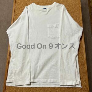 Good On(グッドオン) ロングスリーブ ラグラン ヘビーウエイト ポケット Tシャツ カットソー Ｍsize