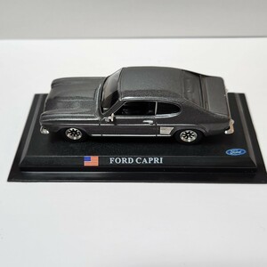 ミニカー FORD CAPRI デルプラドカーコレクション 世界の名車コレクション スケール1/43 グレーメタリック ケース付き 