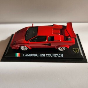 ミニカー LAMBORGHINI COUNTACH デルプラドカーコレクション 世界の名車コレクション スケール1/43 レッド ケース付き 