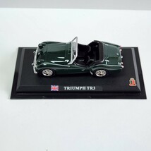 ミニカー TRIUMPH TR3 デルプラドカーコレクション 世界の名車コレクション グリーン スケール1/43 ケース付き _画像1