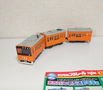 カプセルプラレール　201系中央線　モーター車　中古品　東西対決!新型通勤電車編_画像1