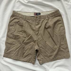 ショートパンツ CHAPS チャップス 古着 ベージュ 40サイズ 綿 コットン 送料込 ツータック 