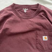 カーハート Carhartt 古着 ポケット Tシャツ 2XLサイズ コットン 綿 送料込 刺繍ロゴ ストリート_画像2