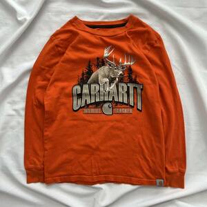 カーハート carhartt 長袖 ロンT アニマル グラフィック 古着 Mサイズ 送料込 