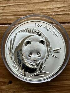 パンダ銀貨　10元　中国　2003年　メープルリーフ銀貨 