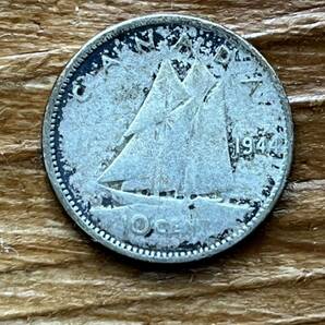 カナダ連邦 ジョージ６世 １０セント銀貨 1944 メイプルリーフタイプの画像2