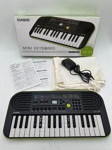 ｍ0633 CASIO ミニキーボード SA-46 電源アダプタ付き 電子ピアノ 電子キーボード コンパクト 元箱付 カシオ