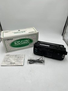 t0722 美品 Victor ラジオカセッター RC-S250 中古 日本ビクター タイマー機能付き 通電OK 動作OK AM.FM OK 取扱説明書付き オーディオ機器