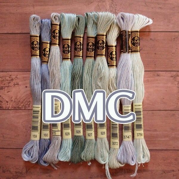 DMC　刺繍糸　ブルー・グリーン系　10色