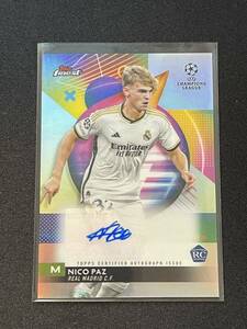 Nico Paz【2023-24 TOPPS FINEST UEFA】RC Rookie Auto 直筆サインカード