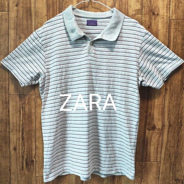 ZARA ザラ 半袖 ポロシャツ ボーダー