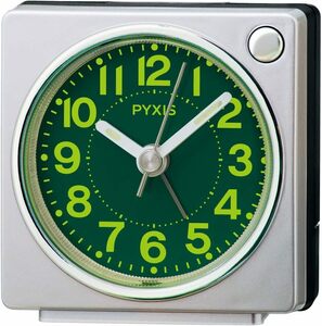 セイコークロック(Seiko Clock) 目覚まし時計 置き時計 アナログ 集光樹脂文字板 銀色メタリック 65×64×38mm