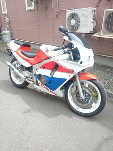 ホンダCBR250R ・89トリコロールカラーMC19実働・カスタム多数・希少な規制前サンセイマフラー付き・走行9407㎞札幌市発・道内有料配達可能