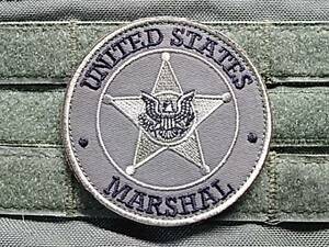 ワッペン　パッチ　USマーシャル　U.S.MARSHAL　丸型 OD