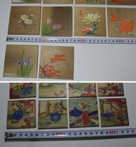 時代市場■ウィンテージ 木製糸巻絵札の山 全71枚■アンティーク雑貨_画像6