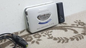 【ジャンク】ポータブルカセットプレーヤー パナソニック RQ-SX35 S-XBS ステレオ オーディオ Panasonic 音楽 銀色 八王子市 引き取りOK