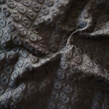 ジャガード織り生地 ゴブラン織り 厚手 花柄 幾何学柄 ブラック J54A_画像2