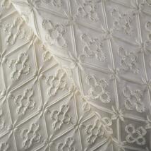 ジャガード織り生地 ゴブラン織り 立体感 幾何学柄 オフホワイト J115_画像3