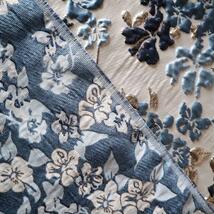 ラメジャガード織り生地 ゴブラン織り お花柄 140×50cm J51A_画像9